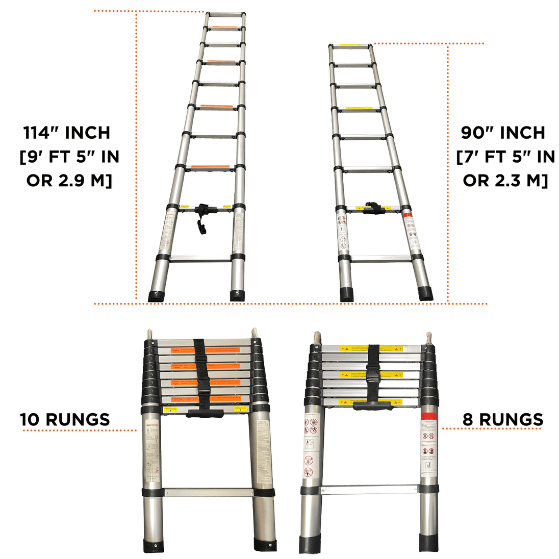 23ZERO Telescoping Ladder 9'5" (2.9M) - Image 2