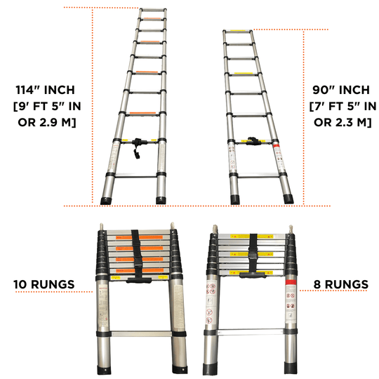 23ZERO Telescoping Ladder 9'5" (2.9M) - Image 2