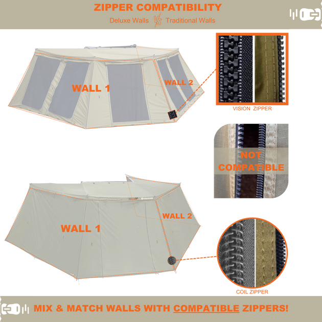 23ZERO Peregrine 270 Left 1.0 Wall Set (W1+W2 Fits 5 Arm Awnings) - Image 4