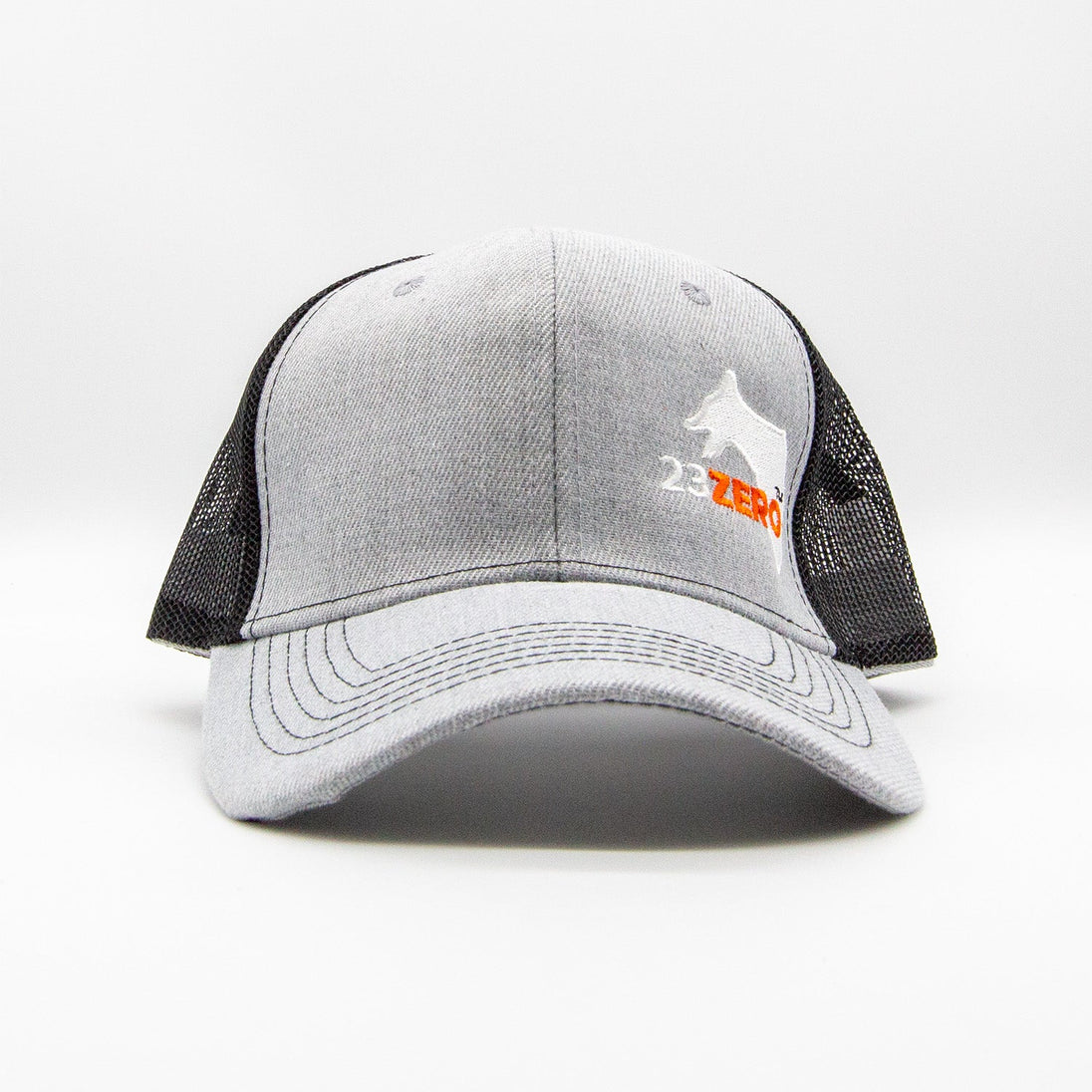 23ZERO Adjustable Mesh Trucker Hat Gray & Black - Image 2