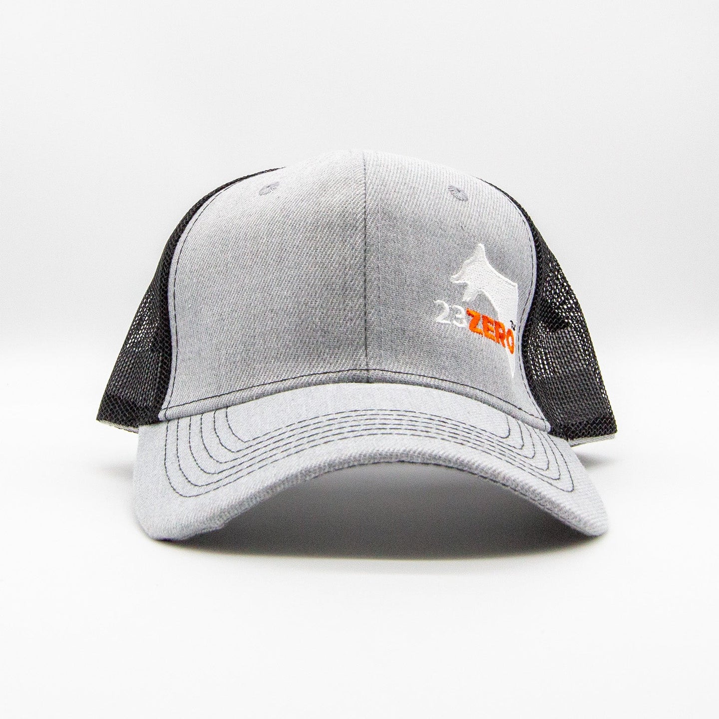 23ZERO Adjustable Mesh Trucker Hat Gray & Black - Image 2