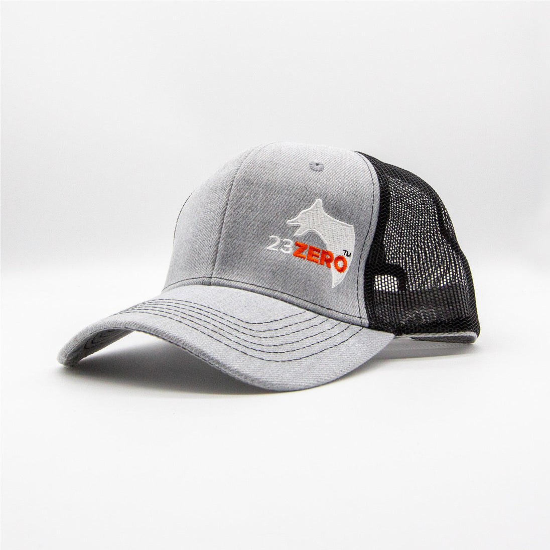 23ZERO Adjustable Mesh Trucker Hat Gray & Black - Image 1