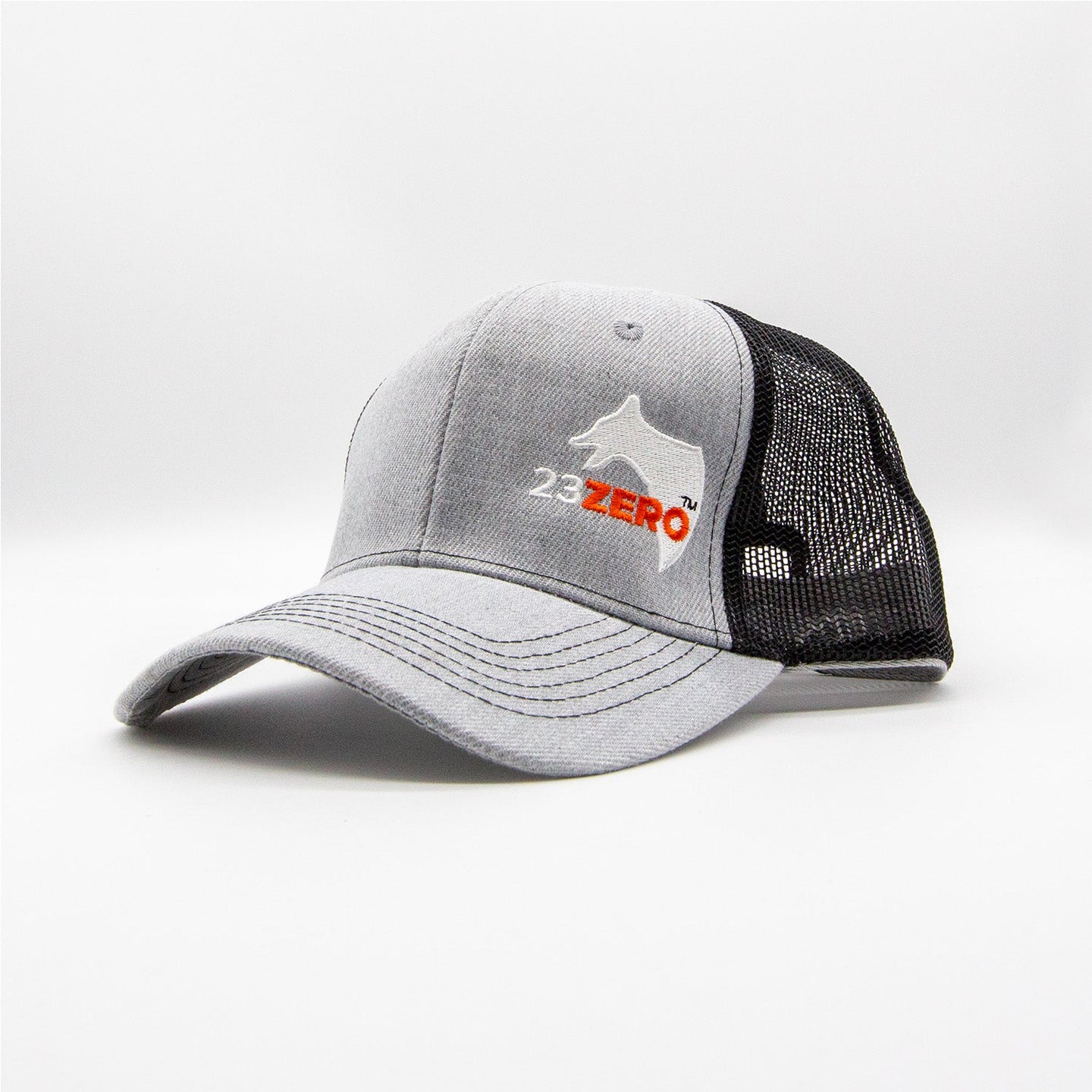 23ZERO Adjustable Mesh Trucker Hat Gray & Black - Image 1