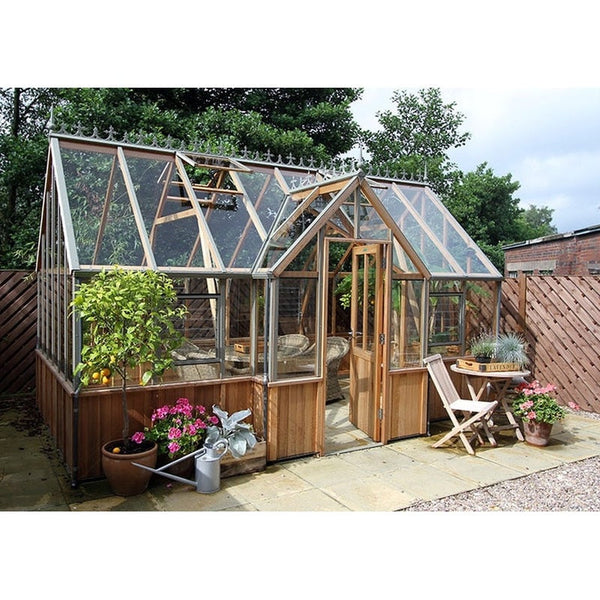 Alton Cambridge T-Shaped Cedar Half-Boarded Greenhouse