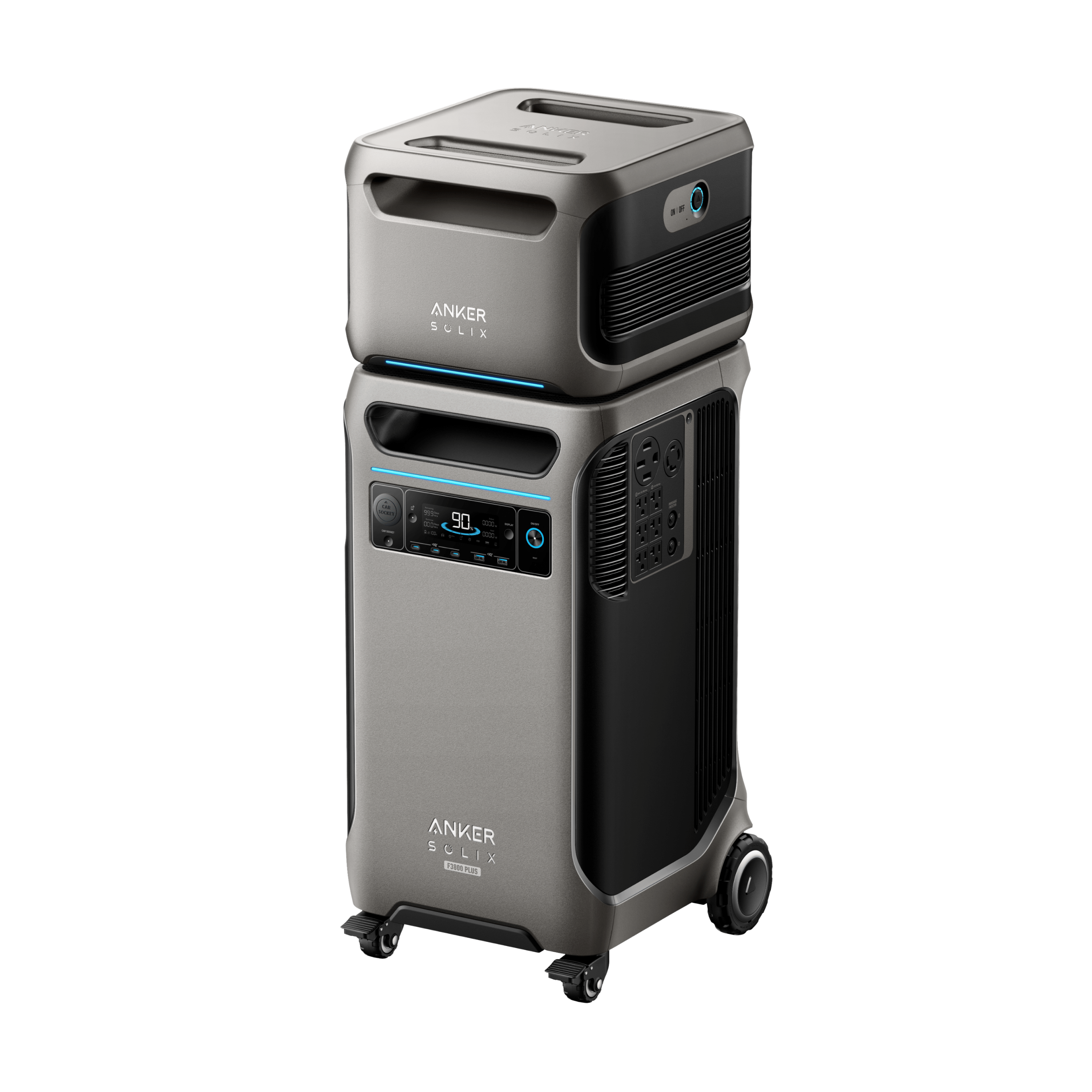 Anker SOLIX F3800 Plus Portable Power Station Solar Generator (6000W | 3840Wh) + Expansion Battery (3,840Wh)