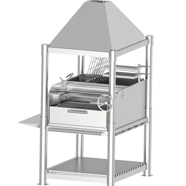 Tagwood Argentine Santa Maria BBQ Grill All Stainless Steel with Brasero and Accessories