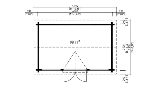 Gardenhouse 24 USA Garden Room Cambridge 70 - floor plan