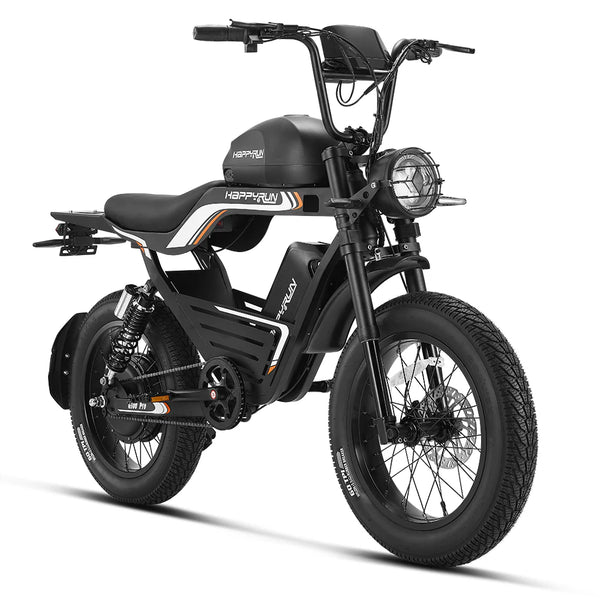 HappyRun G100 Pro Dual Battery Electric Bike — 6000W Peak, 72V 33Ah, 50 MPH, 78-Mile Range | Buy Online USA