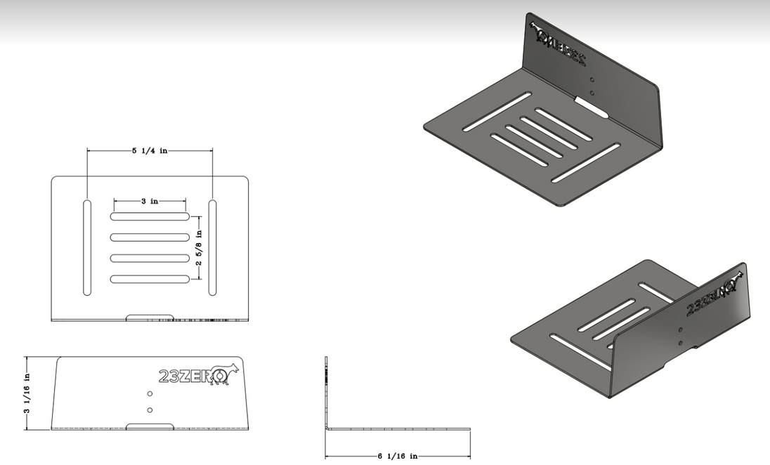 23ZERO 102L Overland Gear Box Mounting Brackets (Set of Two) - Image 5