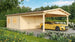 Gardenhouse 24 USA Double Garage and Carport Erki 70 - front view