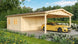 Gardenhouse 24 USA Double Garage and Carport Erki 70 - front view