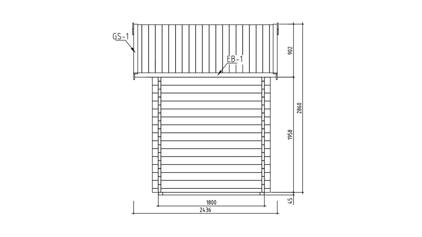 Gardenhouse 24 USA Garden Shed Lexi 44A - view 7