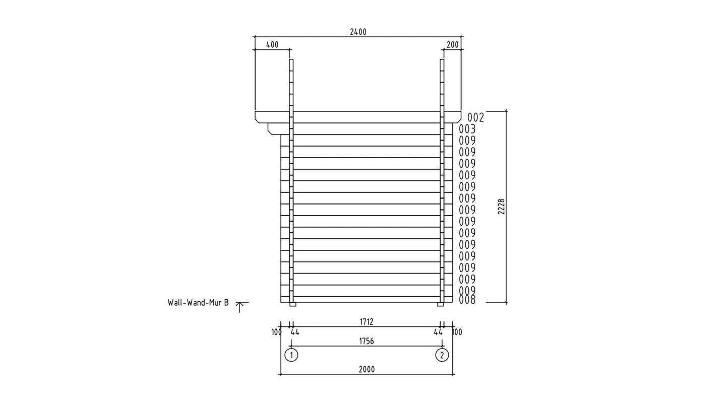 Gardenhouse 24 USA Garden Shed Lexi 44A - view 8