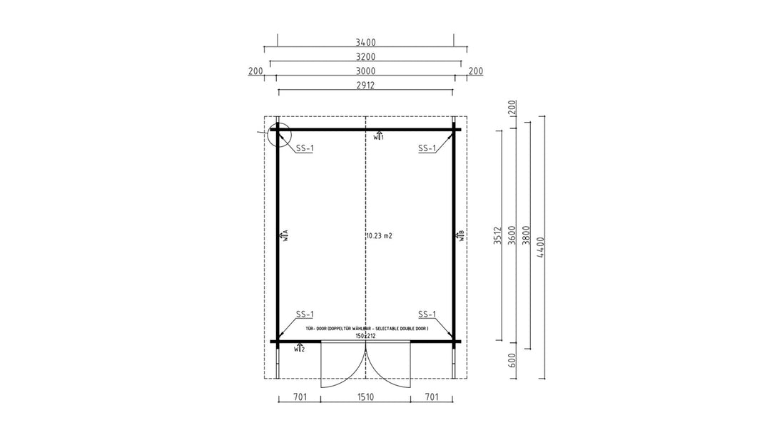 Gardenhouse 24 USA Garden Shed Lexi 44H - view 6