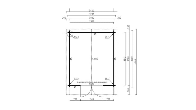 Gardenhouse 24 USA Garden Shed Lexi 44H - view 6