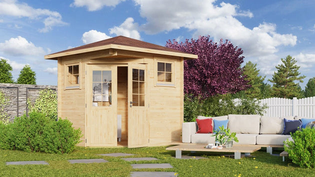 Gardenhouse 24 USA Garden Shed Nina 44C - front view