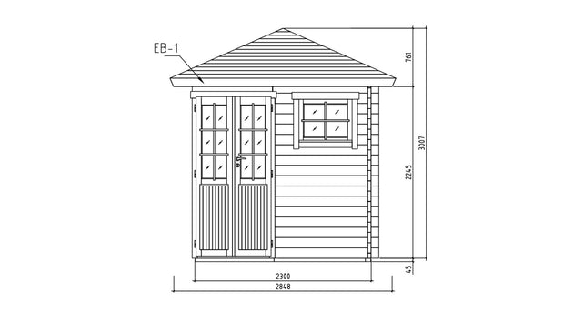 Gardenhouse 24 USA Garden Shed Nina 44C - view 7